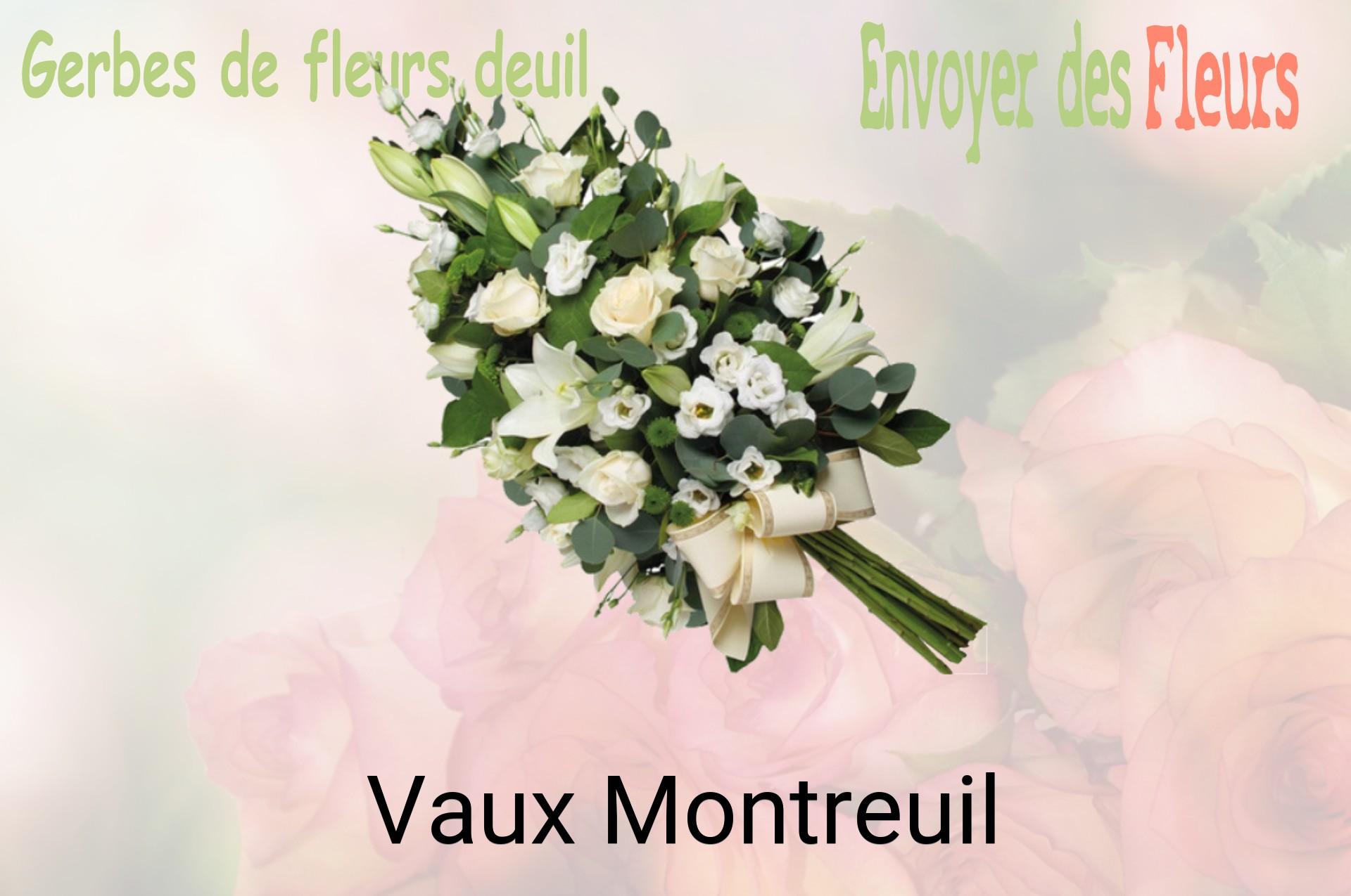 Gerbe de fleurs de deuil livrée à Vaux-Montreuil